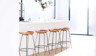 empty brown bar chairs
